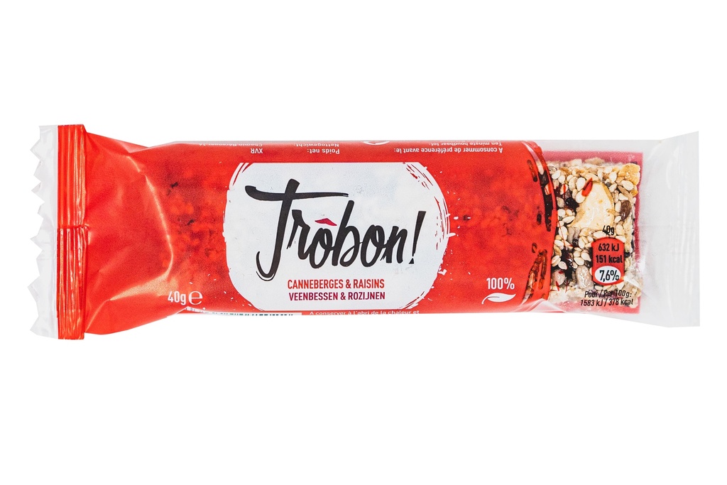 6 barres Cannerberges & Raisins Trôbon