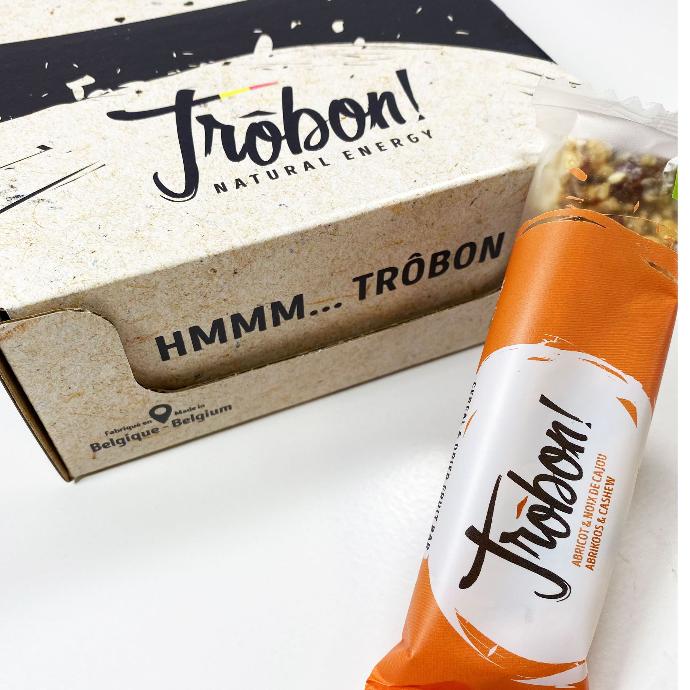 Boite de 15 barres Abricot & Noix de Cajou BIO Trôbon!