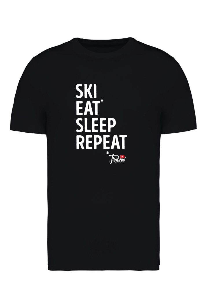T-shirt SKI EAT* SLEEP REPEAT by Trôbon